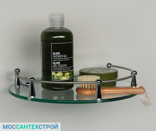 Ремонт ванной и санузла K-566-Полка-стеклянная