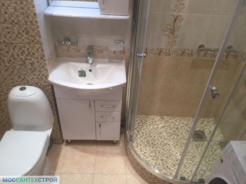 Ремонт ванной комнаты и туалета, санузла под ключ от Моссантехстрой,  фото и цены проекта _34