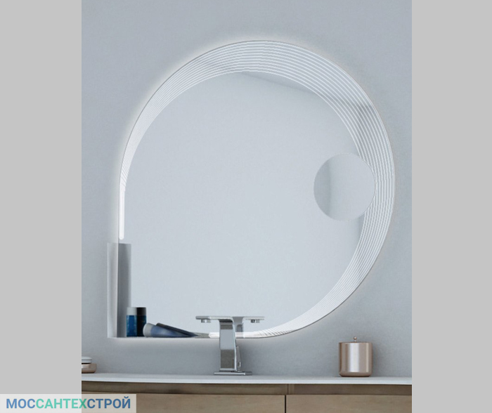 Ремонт ванной и туалета, санузла в Москве, Зеркало-CEZARES-с-увеличительным-зеркалом-и-со-встроенной-LED-подсветкой